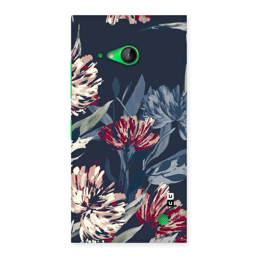 Red Rugged Floral Pattern Back Case for Lumia 730
