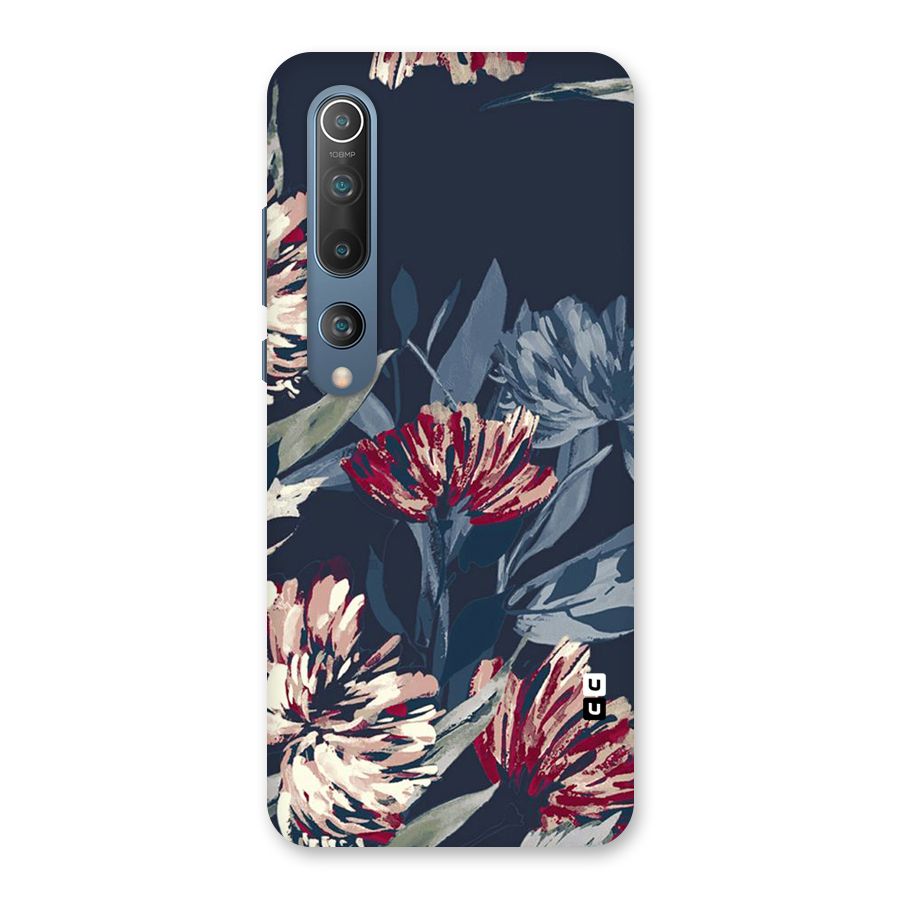Red Rugged Floral Pattern Back Case for Mi 10