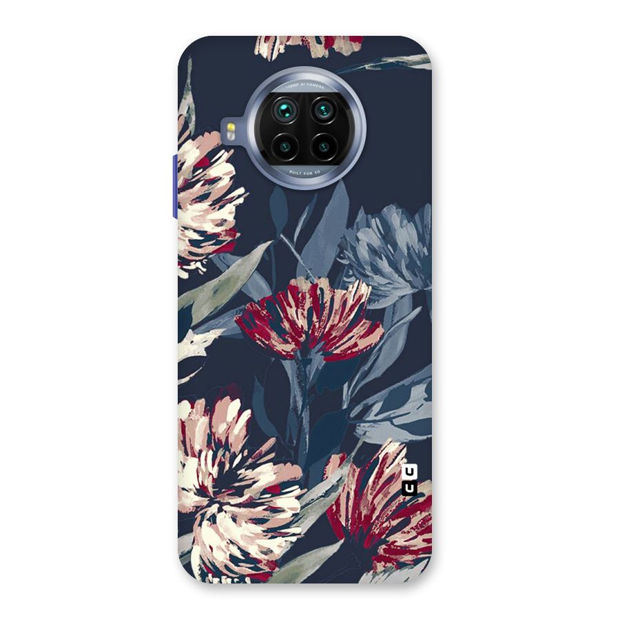 Red Rugged Floral Pattern Back Case for Mi 10i