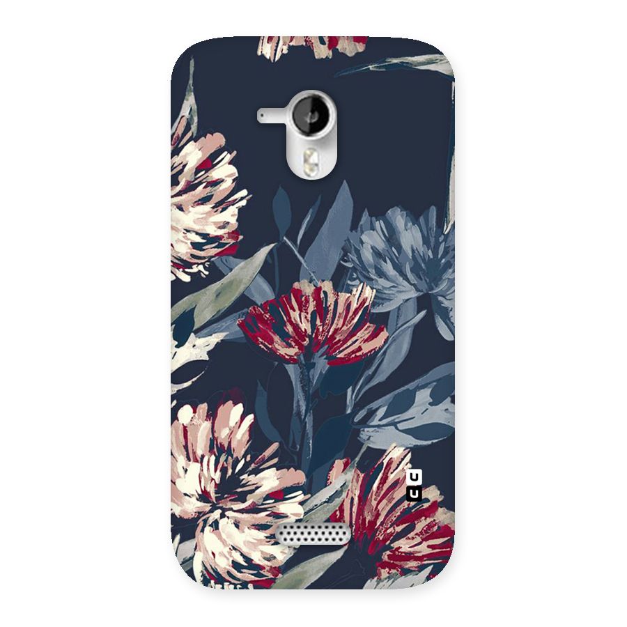 Red Rugged Floral Pattern Back Case for Micromax Canvas HD A116