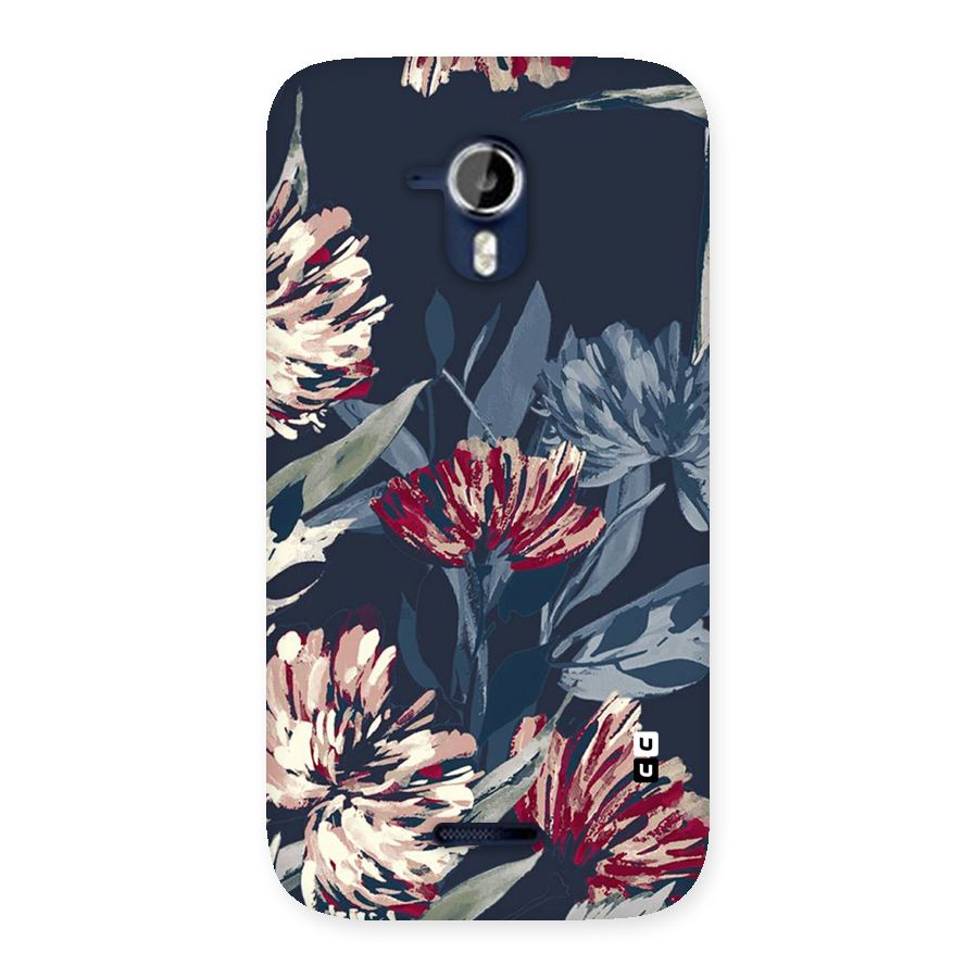 Red Rugged Floral Pattern Back Case for Micromax Canvas Magnus A117