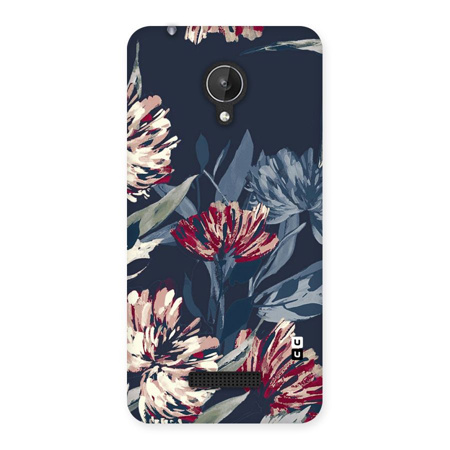 Red Rugged Floral Pattern Back Case for Micromax Canvas Spark Q380