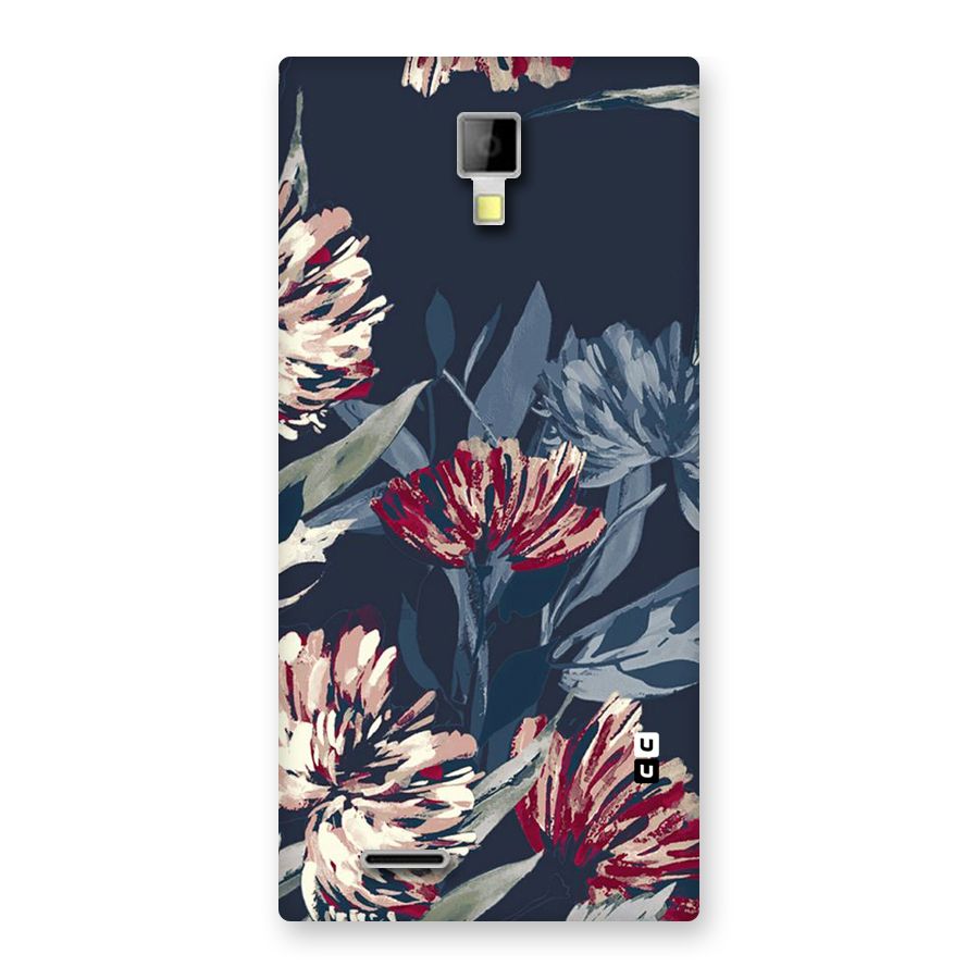 Red Rugged Floral Pattern Back Case for Micromax Canvas Xpress A99