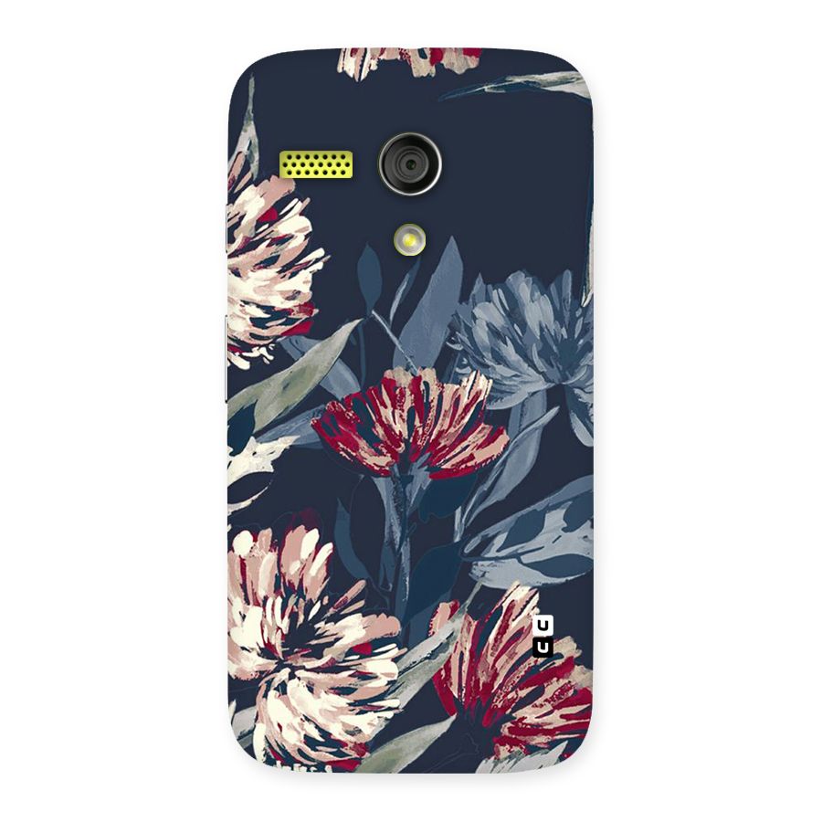 Red Rugged Floral Pattern Back Case for Moto G