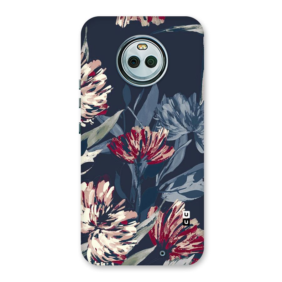 Red Rugged Floral Pattern Back Case for Moto X4