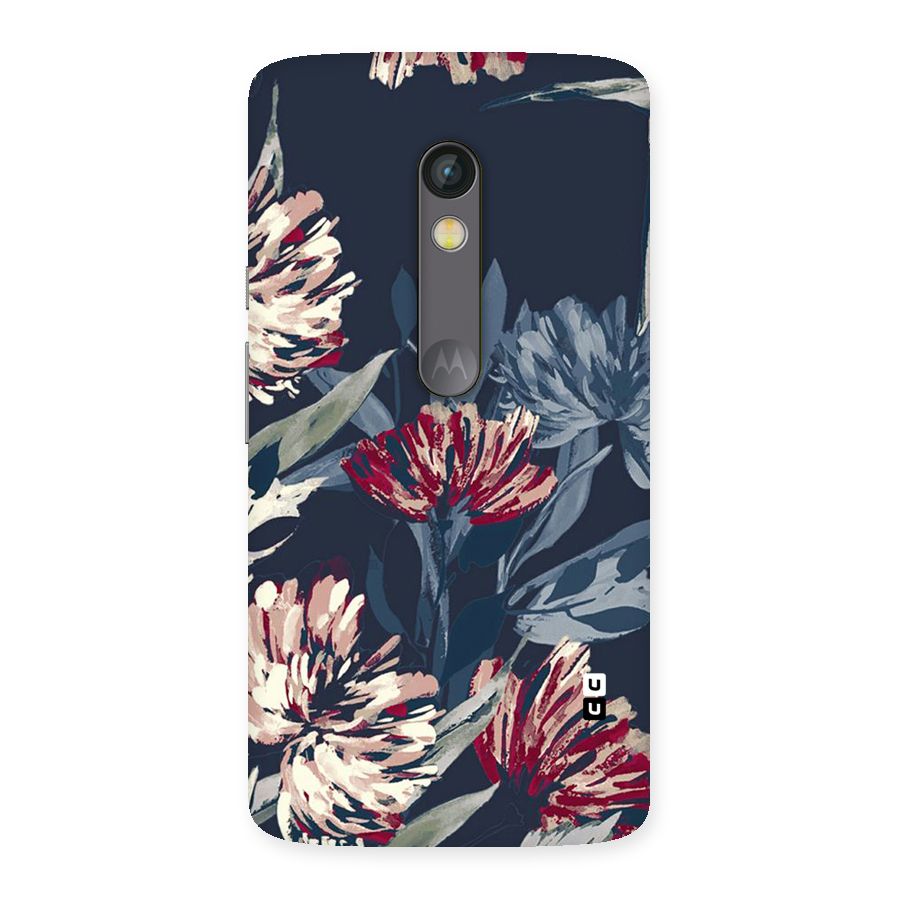 Red Rugged Floral Pattern Back Case for Moto X Play