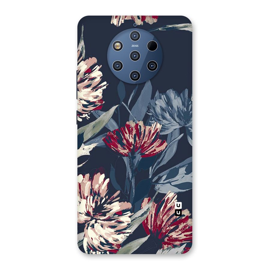 Red Rugged Floral Pattern Back Case for Nokia 9 PureView