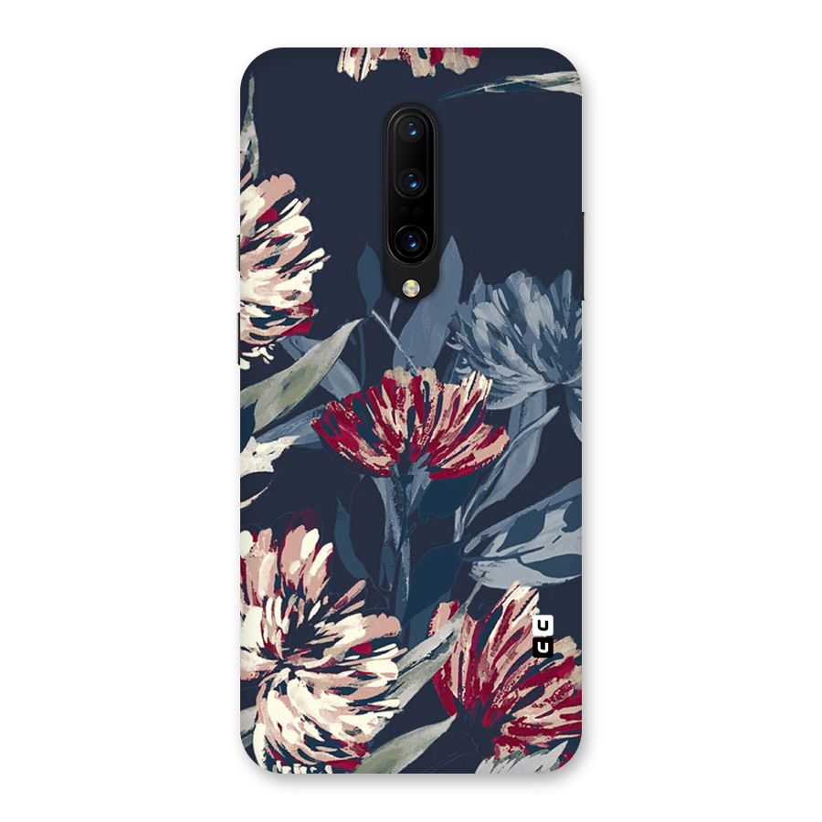Red Rugged Floral Pattern Back Case for OnePlus 7 Pro