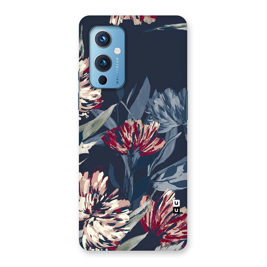 Red Rugged Floral Pattern Back Case for OnePlus 9