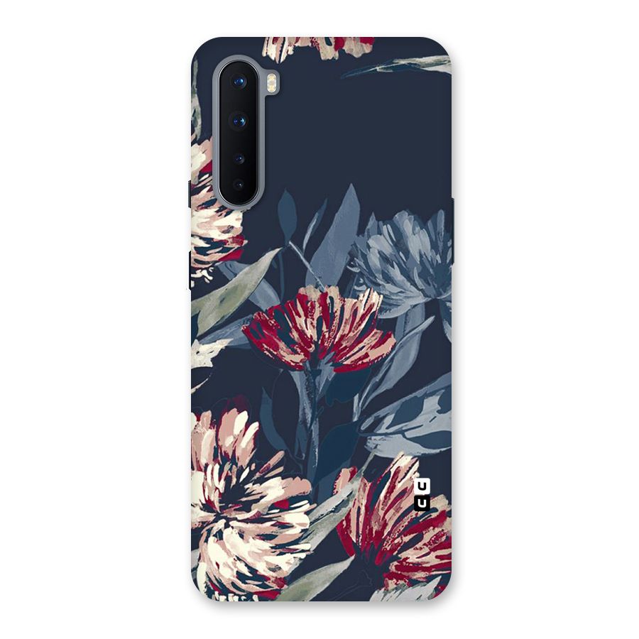 Red Rugged Floral Pattern Back Case for OnePlus Nord