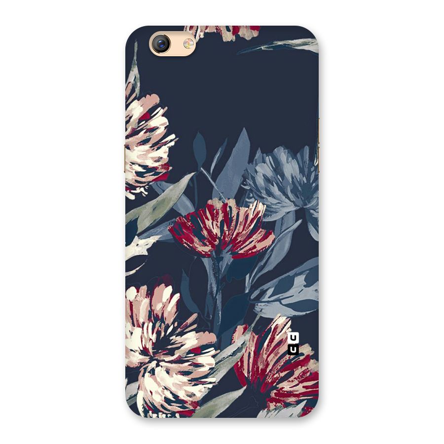 Red Rugged Floral Pattern Back Case for Oppo F3 Plus