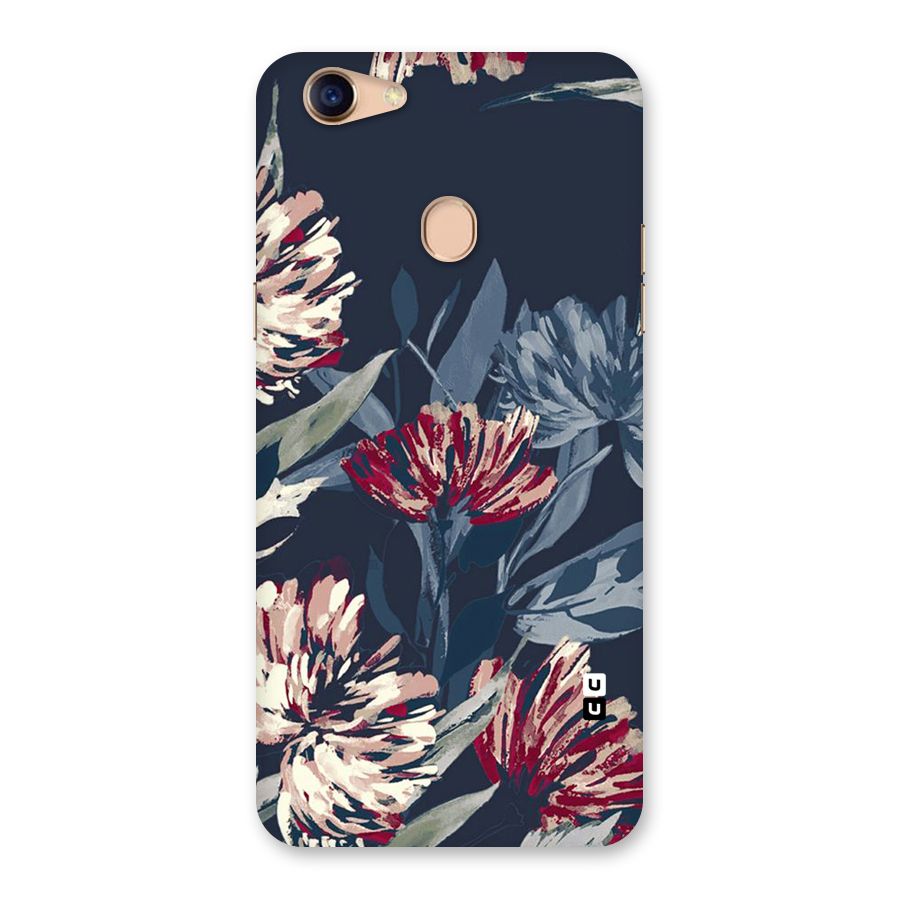 Red Rugged Floral Pattern Back Case for Oppo F5