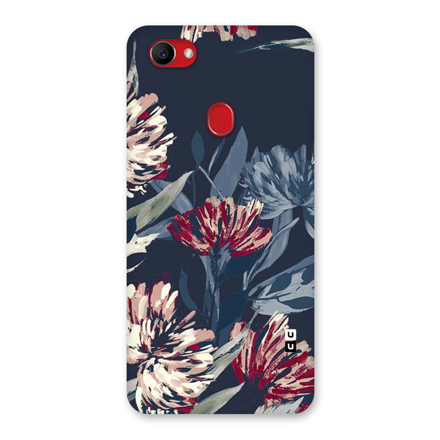 Red Rugged Floral Pattern Back Case for Oppo F7