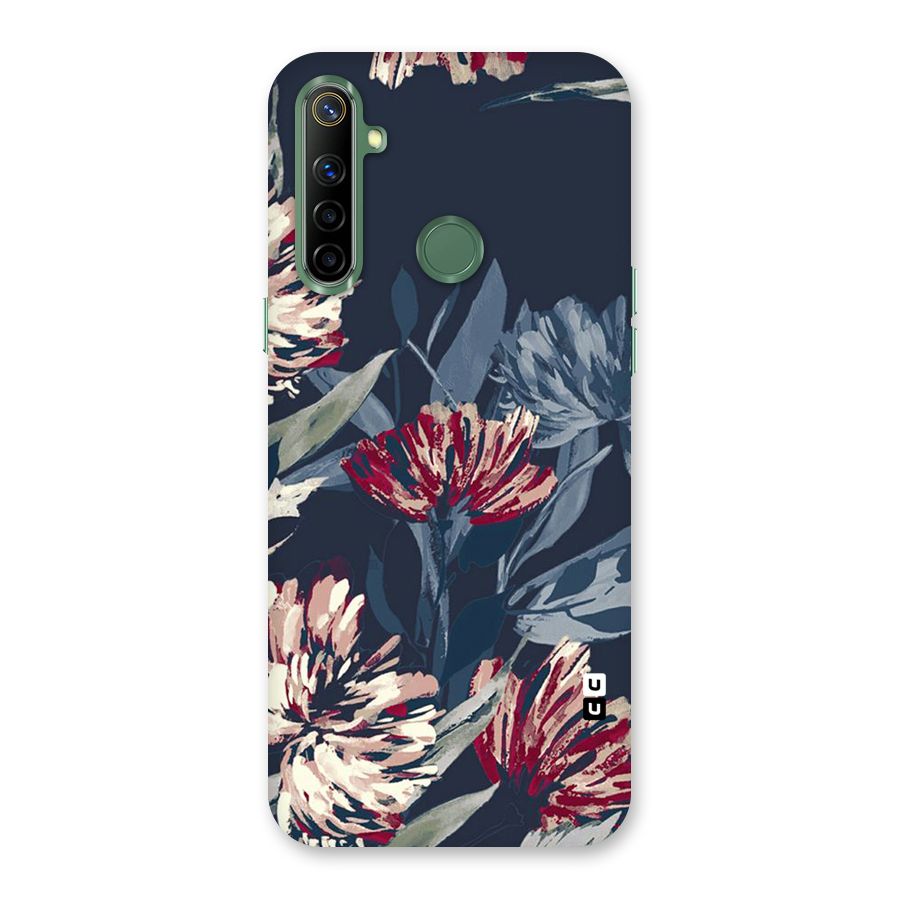 Red Rugged Floral Pattern Back Case for Realme Narzo 10
