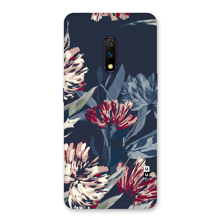 Red Rugged Floral Pattern Back Case for Realme X