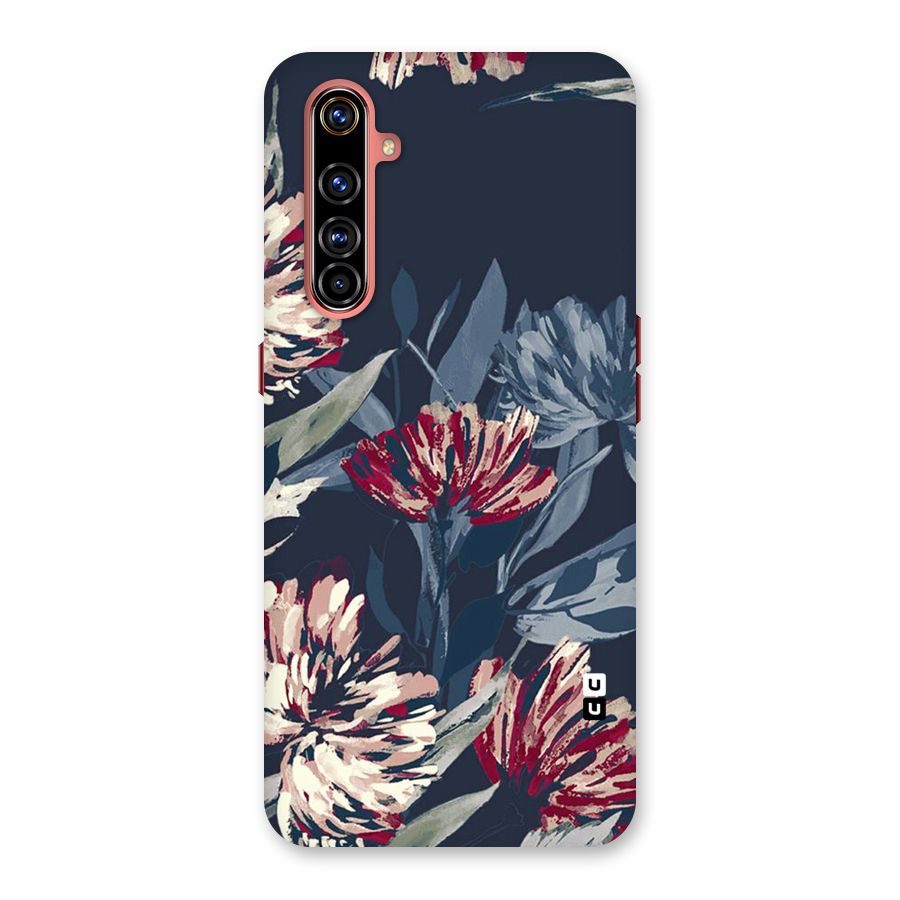 Red Rugged Floral Pattern Back Case for Realme X50 Pro