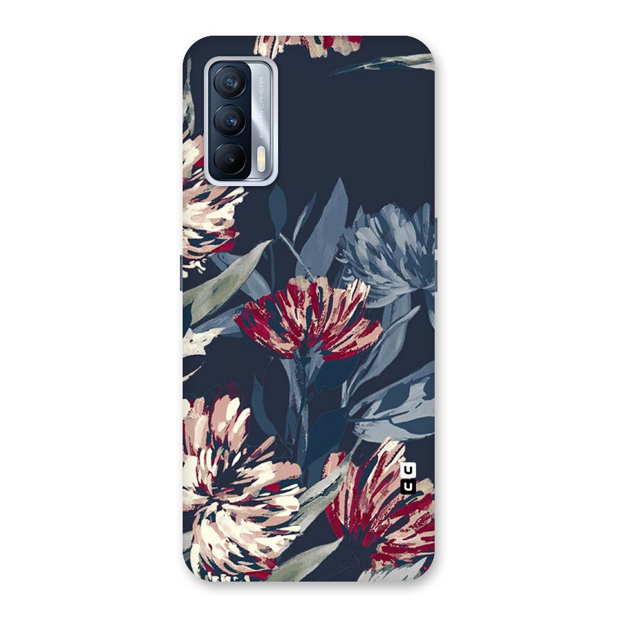 Red Rugged Floral Pattern Back Case for Realme X7