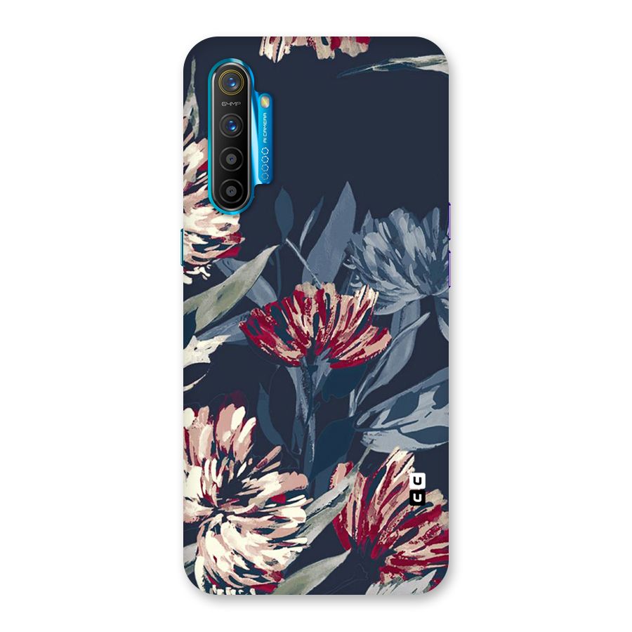 Red Rugged Floral Pattern Back Case for Realme XT