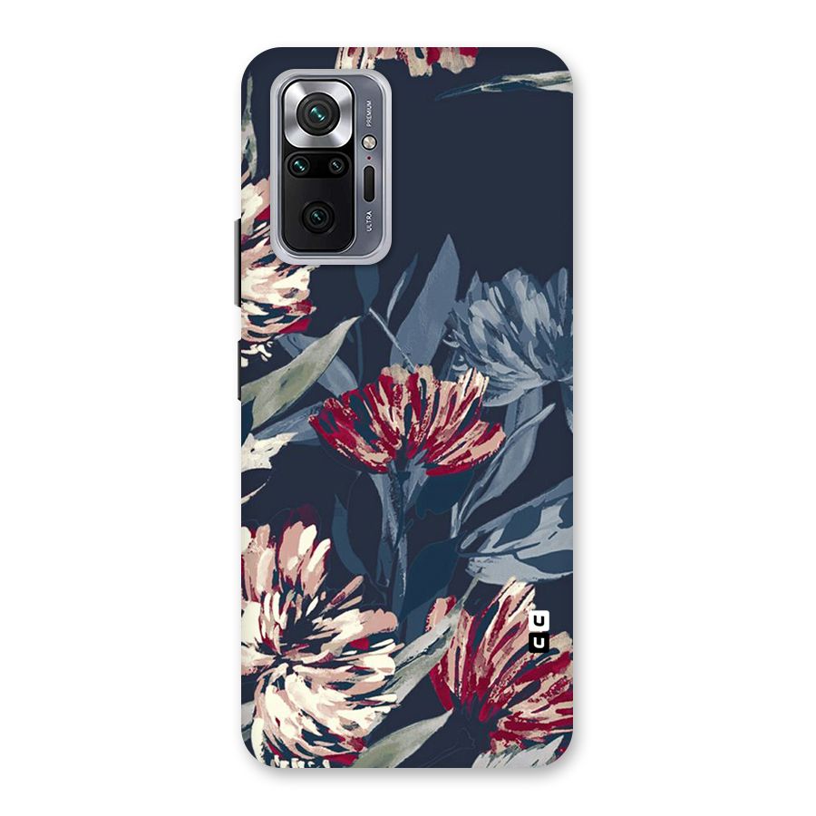 Red Rugged Floral Pattern Back Case for Redmi Note 10 Pro Max