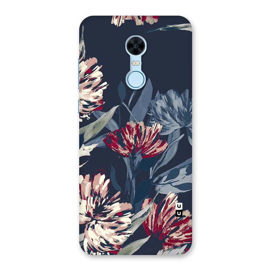 Red Rugged Floral Pattern Back Case for Redmi Note 5