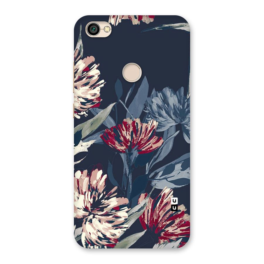 Red Rugged Floral Pattern Back Case for Redmi Y1 2017