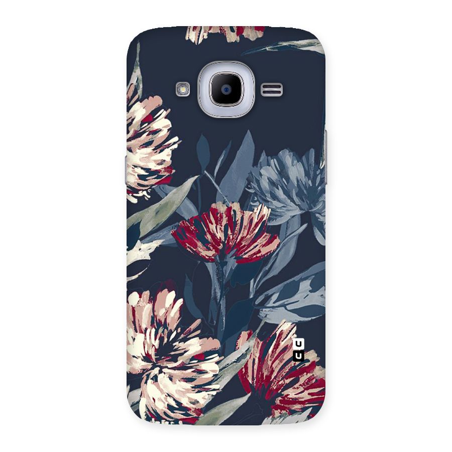 Red Rugged Floral Pattern Back Case for Samsung Galaxy J2 2016
