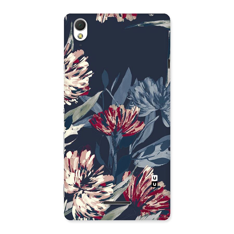 Red Rugged Floral Pattern Back Case for Sony Xperia T3
