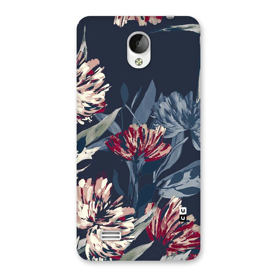 Red Rugged Floral Pattern Back Case for Vivo Y21