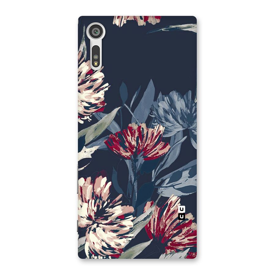 Red Rugged Floral Pattern Back Case for Xperia XZ