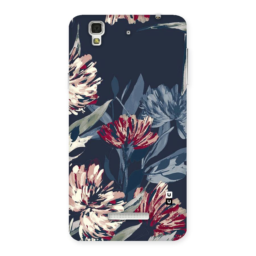 Red Rugged Floral Pattern Back Case for YU Yureka Plus