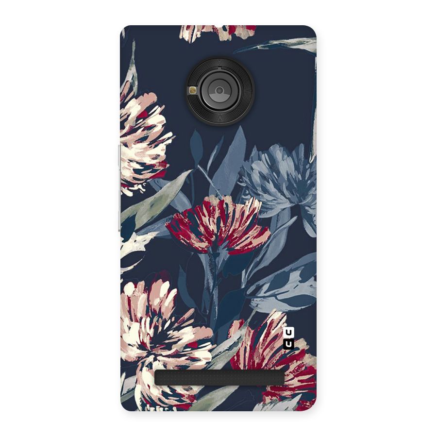 Red Rugged Floral Pattern Back Case for Yu Yuphoria