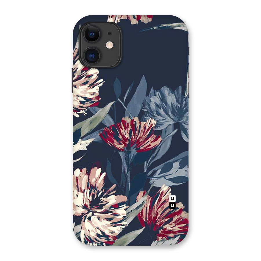 Red Rugged Floral Pattern Back Case for iPhone 11
