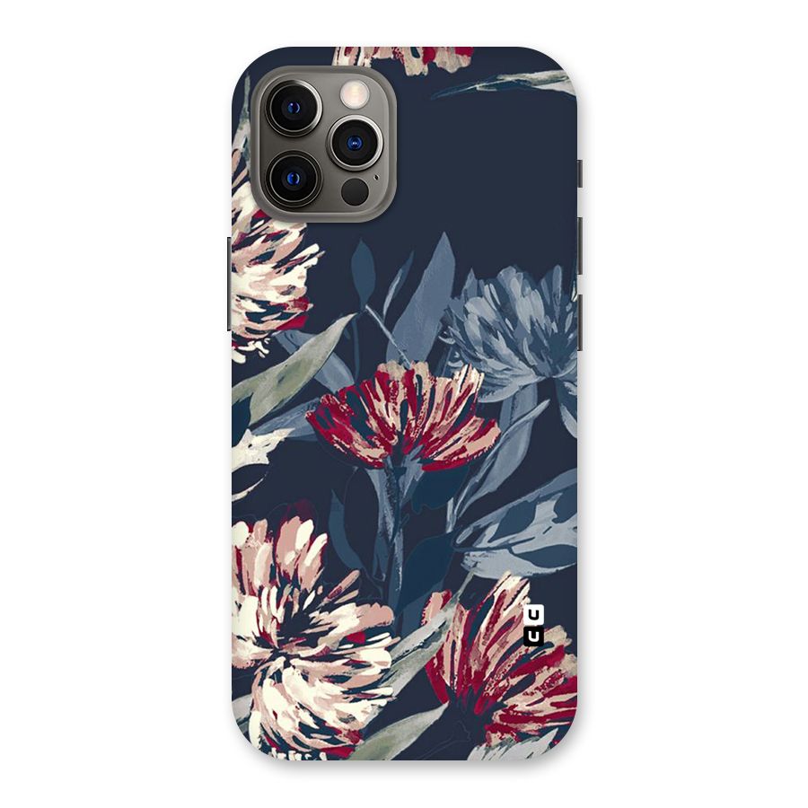 Red Rugged Floral Pattern Back Case for iPhone 12 Pro
