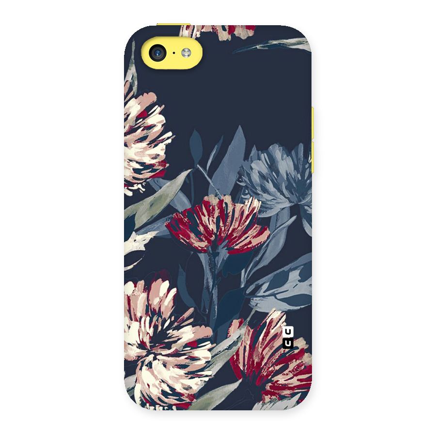 Red Rugged Floral Pattern Back Case for iPhone 5C
