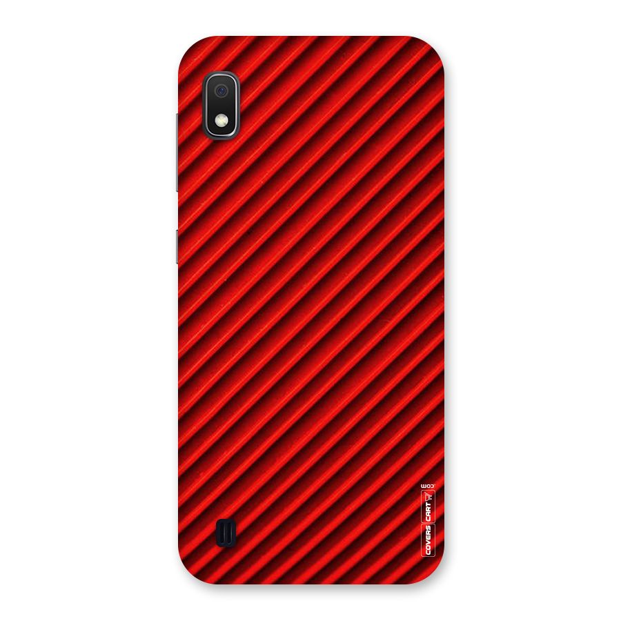 Red Rugged Stripes Back Case for Galaxy A10