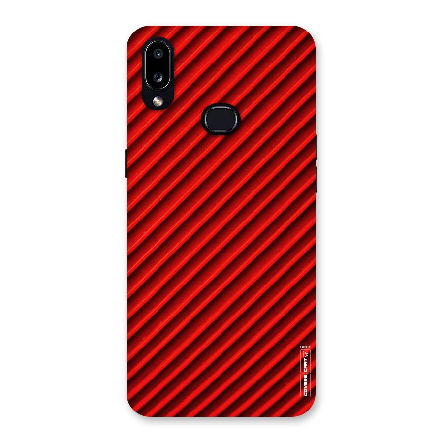 Red Rugged Stripes Back Case for Galaxy A10s