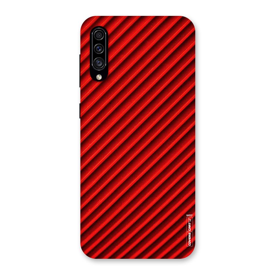 Red Rugged Stripes Back Case for Galaxy A30s