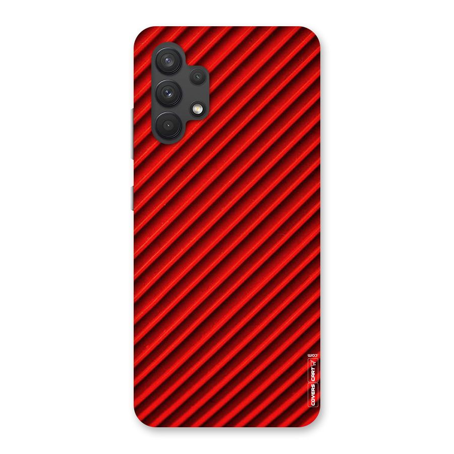 Red Rugged Stripes Back Case for Galaxy A32