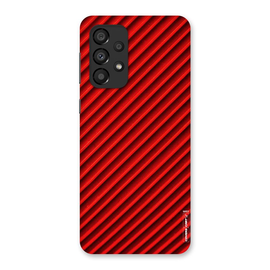 Red Rugged Stripes Back Case for Galaxy A33 5G