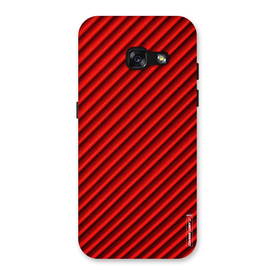 Red Rugged Stripes Back Case for Galaxy A3 (2017)