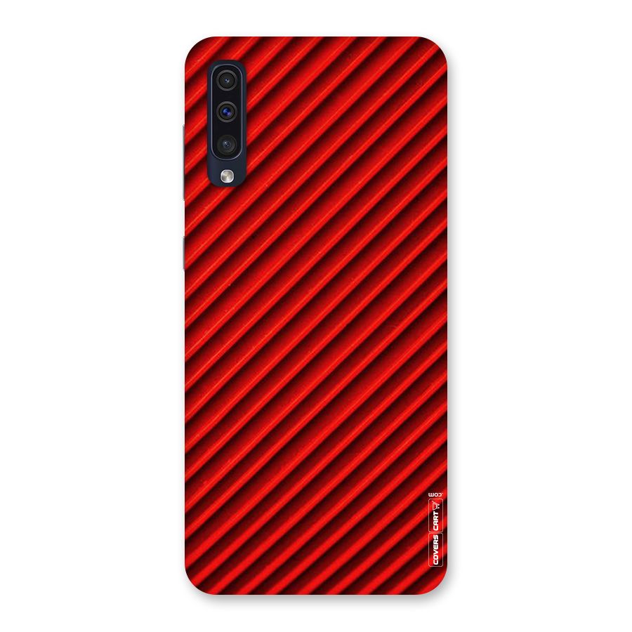 Red Rugged Stripes Back Case for Galaxy A50