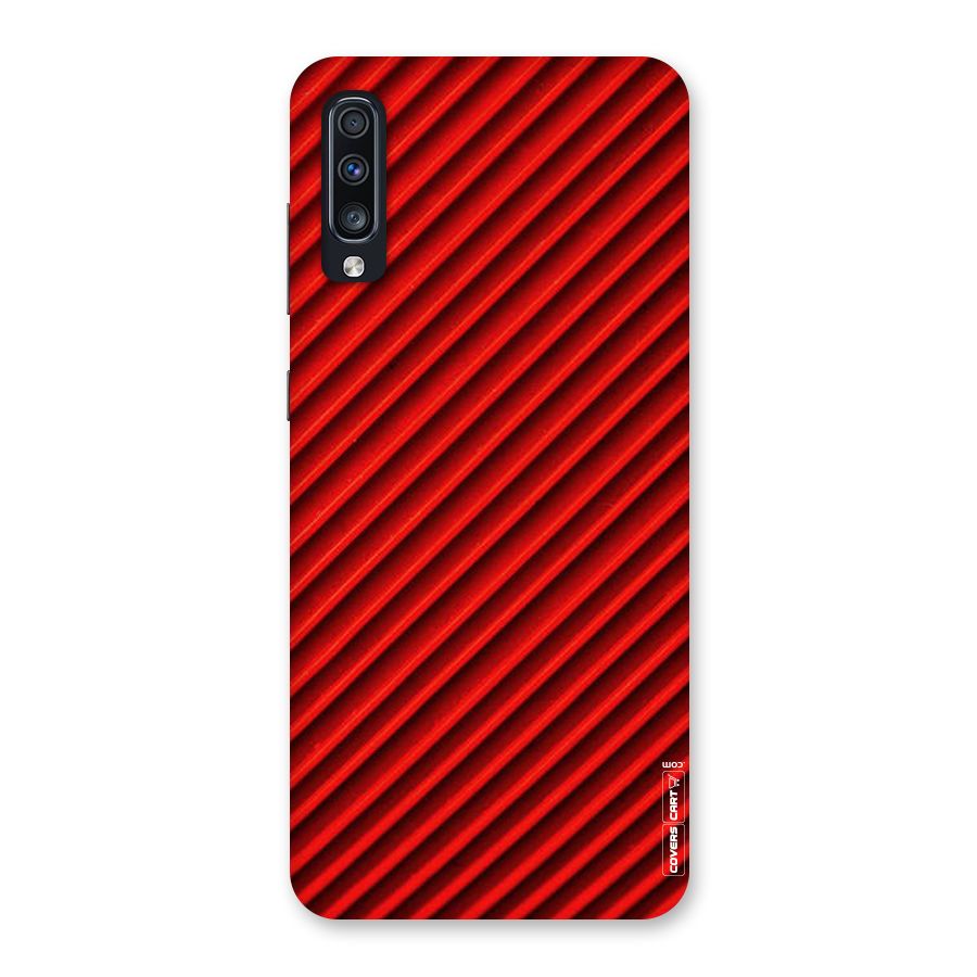 Red Rugged Stripes Back Case for Galaxy A70