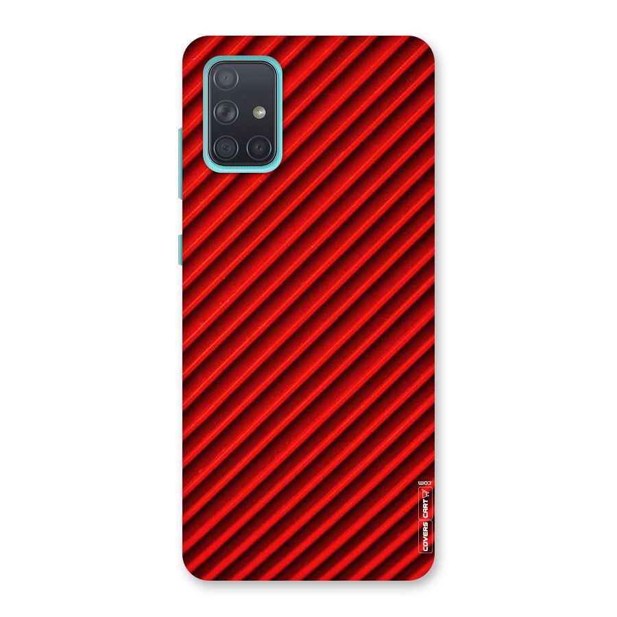 Red Rugged Stripes Back Case for Galaxy A71