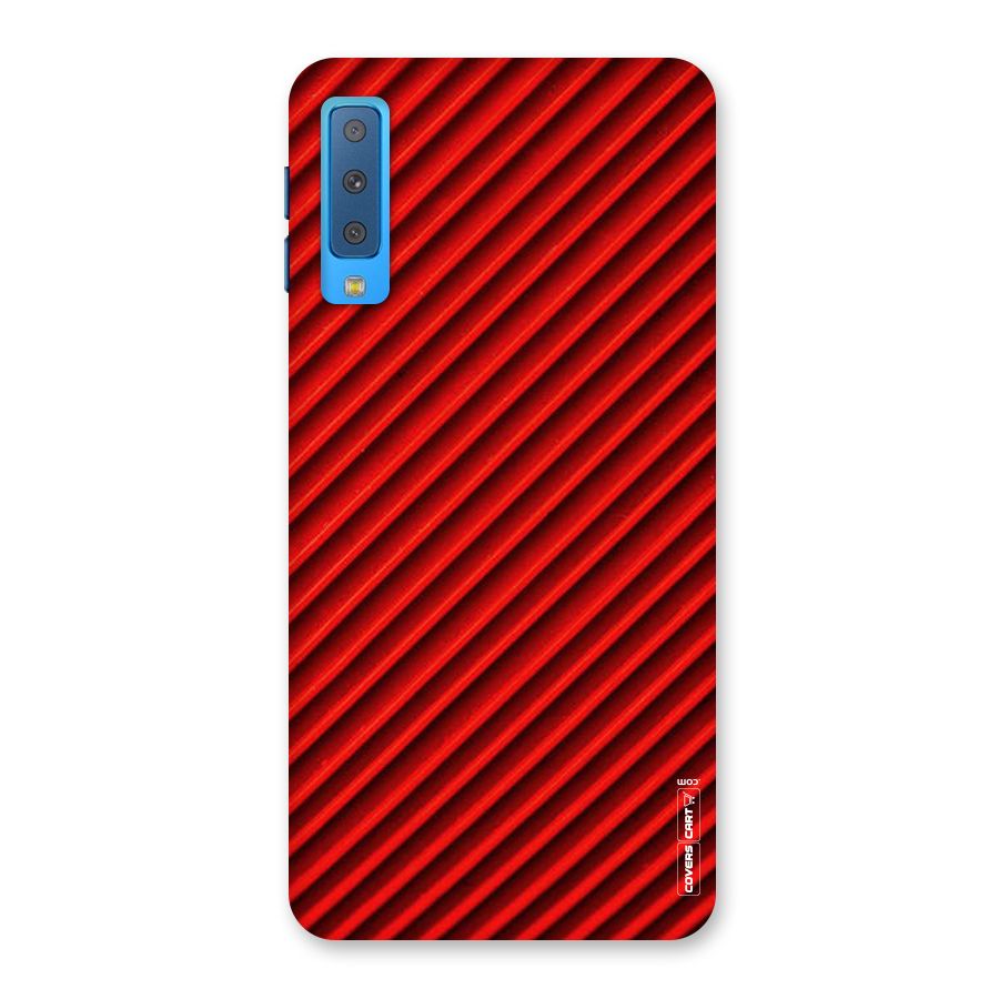 Red Rugged Stripes Back Case for Galaxy A7 (2018)