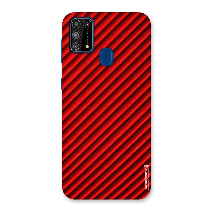 Red Rugged Stripes Back Case for Galaxy F41