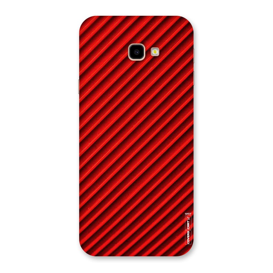 Red Rugged Stripes Back Case for Galaxy J4 Plus
