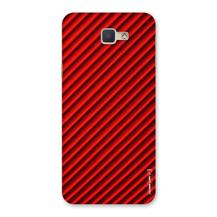 Red Rugged Stripes Back Case for Galaxy J5 Prime