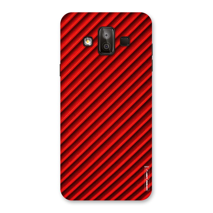 Red Rugged Stripes Back Case for Galaxy J7 Duo