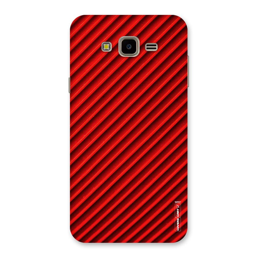 Red Rugged Stripes Back Case for Galaxy J7 Nxt
