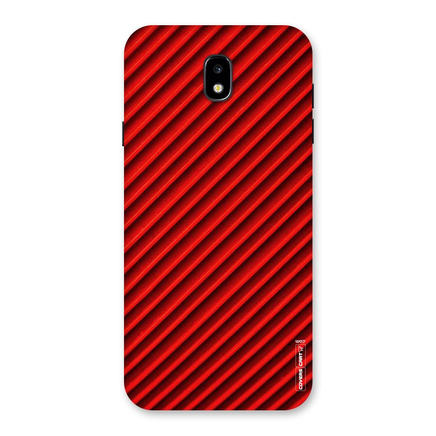 Red Rugged Stripes Back Case for Galaxy J7 Pro